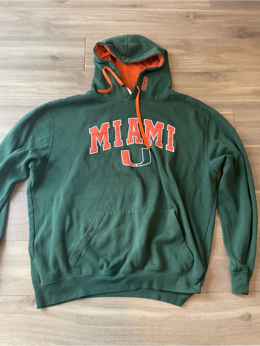 Colosseum Miami Hurricanes Hoodie Adult XL Green NCAA Pullover College Football